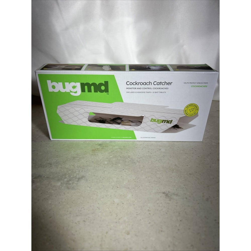 BugMD Cockroach Catcher (12Pack), Cockroach Killer Indoor Insect Trap Roach Trap